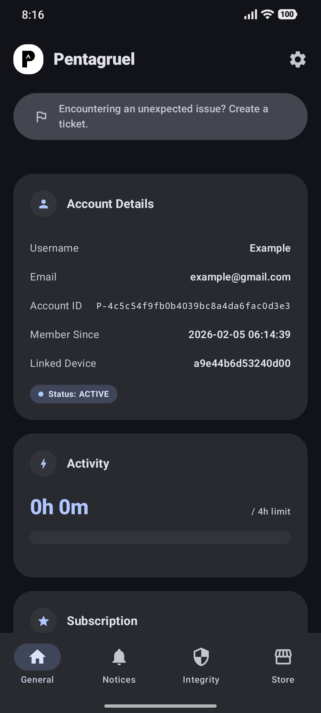 Device Link Notice