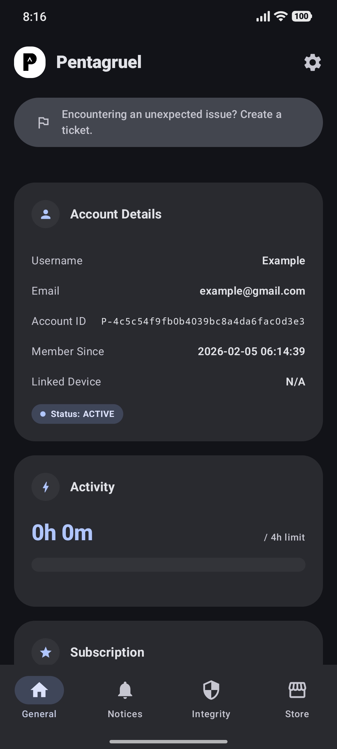 Activity Monitoring Module